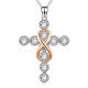 Religion Cross 8 Diamond Pendant Necklace  45+5CM Necklace