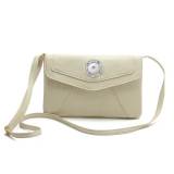 Envelope bag simple and generous exquisite candy color envelope bag long span one-shoulder messenger bag fit 18mm snap button jewelry