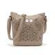 Bucket bag versatile hollow handbag fashion large capacity women's bag shoulder diagonal bag fit 18mm snap button jewelry