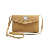 Envelope bag simple and generous exquisite candy color envelope bag long span one-shoulder messenger bag fit 18mm snap button jewelry