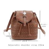 New hollow bucket bag belt buckle cover type hollow bucket diagonal bag fashion female bag fit 18mm snap button jewelry