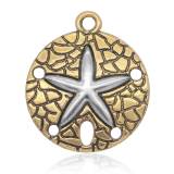 20CM Metal Golden Cross Starfish Tree of Life Anchor Pendant Bracelet Necklace Accessories
