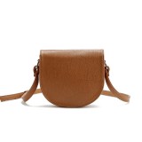 Female bag wild retro messenger bag simple big C metal trim shoulder bag college style mini bag fit 18mm chunks