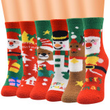 New Christmas socks, ladies socks, Christmas socks, coral fleece Santa socks, Christmas socks, women's socks