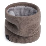 Knitted wool scarf plain weave men's and women's warm pullover scarf neutral plus velvet scarf pure color scarf