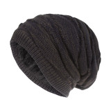Wool knitted hat men and women the same style warm and velvet outdoor leisure hat diamond knitting