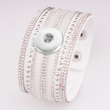 1 buttons leather  new type Bracelet Rhinestone fit 20mm snaps chunks