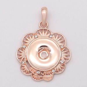 Rose gold snap button jewelry DIY  Pendant  fit 20MM snaps