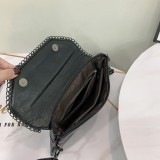 Ladies one-shoulder soft leather retro walking street diagonal mobile phone coin purse fit 18mm snap button jewelry