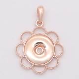 Rose gold snap button jewelry DIY  Pendant  fit 20MM snaps