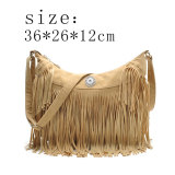 Hot new style leather fashion tassel bag fit 18mm snap button jewelry