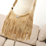 Hot new style leather fashion tassel bag fit 18mm snap button jewelry