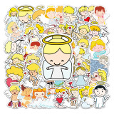 50 Angel Stickers Personalized Cartoon Children Stickers DIY Skateboard Water Cup Suitcase Sticker Waterproof