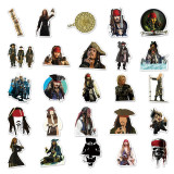 50 pirates of the caribbean graffiti stickers personalized cross-border movie stickers DIY skateboard suitcase stickers waterproof