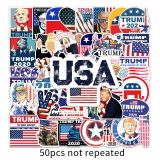 50 trump stickers, personalized cross-border waterproof account stickers, DIY skateboard water cup luggage stickers