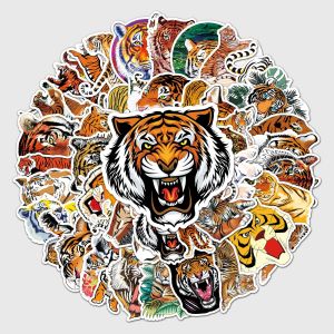 50 tiger graffiti stickers, personalized cross-border cool animal DIY motorcycle luggage waterproof stickers