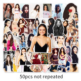 50 Selena Gomez graffiti stickers, personality star DIY skateboard stickers, PVC luggage stickers