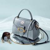 Top layer cowhide elegant ladies shoulder bag fashion all-match temperament handbag stereotyped bag