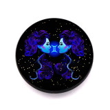 Painted Metal 20MM Shiny Buttons  12 Constellation fit 20mm snap jewelry