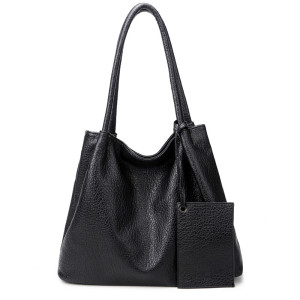 All-match premium niche texture trend single shoulder tote big bag black commuter bag