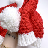Knitted woolen hat for Santa Claus in autumn and winter, children's Christmas hat fit 18mm snap button jewelry