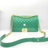 PVC female bag JELLY rhombus one-shoulder diagonal chain bag cross-border glossy jelly bag fit 18mm snap button jewelry