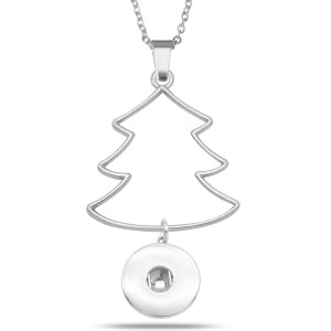 Christmas tree Necklace 80CM chain silver  fit 20MM chunks snaps jewelry necklace
