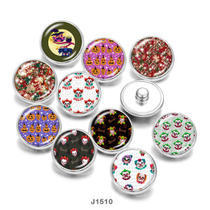 Painted metal 20mm snap buttons  Halloween  DIY jewelry