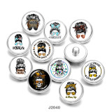 Painted metal 20mm snap buttons  Cartoon  Mama  DIY jewelry