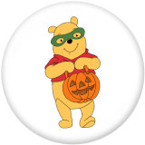 Painted metal 20mm snap buttons  Cartoon  Halloween   Little bear   DIY jewelry