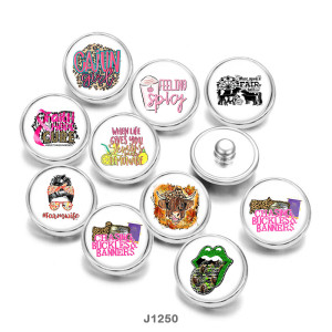 Painted metal 20mm snap buttons  pattern  DIY jewelry  glass  snaps  buttons