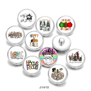 Painted metal 20mm snap buttons  Christmas  love  Santa Claus  DIY jewelry  glass  snaps  buttons