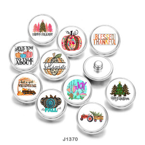 Painted metal 20mm snap buttons  Christmas  Thanksgiving  DIY jewelry  glass  snaps  buttons