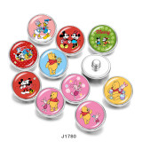 Painted metal 20mm snap buttons  Cartoon  Christmas   DIY jewelry