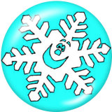 Painted metal 20mm snap buttons  Christmas  snowflake  DIY jewelry