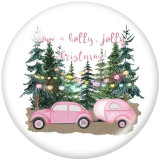 Painted metal 20mm snap buttons  Christmas  Car   DIY jewelry