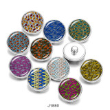 Painted metal 20mm snap buttons  Pattern   DIY jewelry