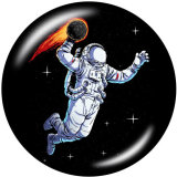 Painted metal 20mm snap buttons  extraterrestrial  astronaut  DIY jewelry
