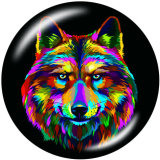 Painted metal 20mm snap buttons   tiger  wolf  Deer  Alpaca  DIY jewelry
