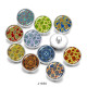 Painted metal 20mm snap buttons  Pattern   DIY jewelry