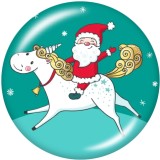 Painted metal 20mm snap buttons  Christmas  Unicorn  DIY jewelry
