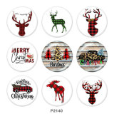 Painted metal 20mm snap buttons  Christmas  Car  Deer  DIY jewelry  glass snaps buttons