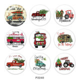 Painted metal 20mm snap buttons  Christmas  Car   DIY jewelry