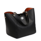 Retro simple one-shoulder messenger portable large-capacity picture and mother bag fit 18mm snap button jewelry