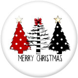 Painted metal 20mm snap buttons  Christmas  Tree  DIY jewelry   glass  snaps buttonDeer