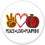 Painted metal 20mm snap buttons  Thanksgiving  Love  Fall  DIY jewelry