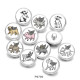 Painted metal 20mm snap buttons  rabbit  Cat  Dog  Elephant  DIY jewelry