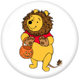 Painted metal 20mm snap buttons  Cartoon  Halloween   Little bear   DIY jewelry