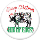 Painted metal 20mm snap buttons  Christmas  Deer   cattle   DIY jewelry