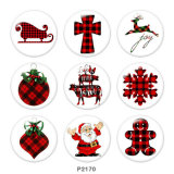 Painted metal 20mm snap buttons  Christmas  Cross  DIY jewelry  glass snaps buttons